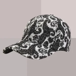 CASQUETTE ANCIENNE LOOK RETRO - NOIR ET BLANC