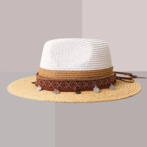 CHAPEAU AMERINDIEN EN PAILLE